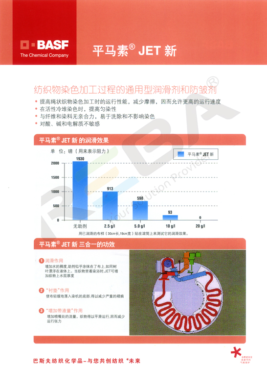 平马素 JET |纺织物绳状染色|整理时的多效平滑剂